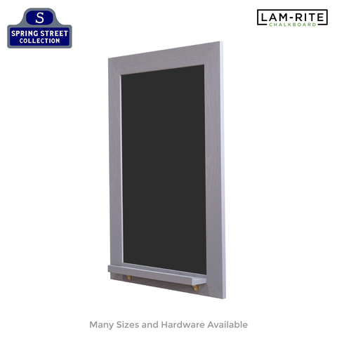 Smoked Gray Wood Frame | Spring Street | Black Lam-Rite Chalkboard | Tray