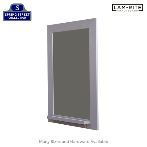 Smoked Gray Wood Frame | Spring Street | Slate Gray Lam-Rite Chalkboard | Tray