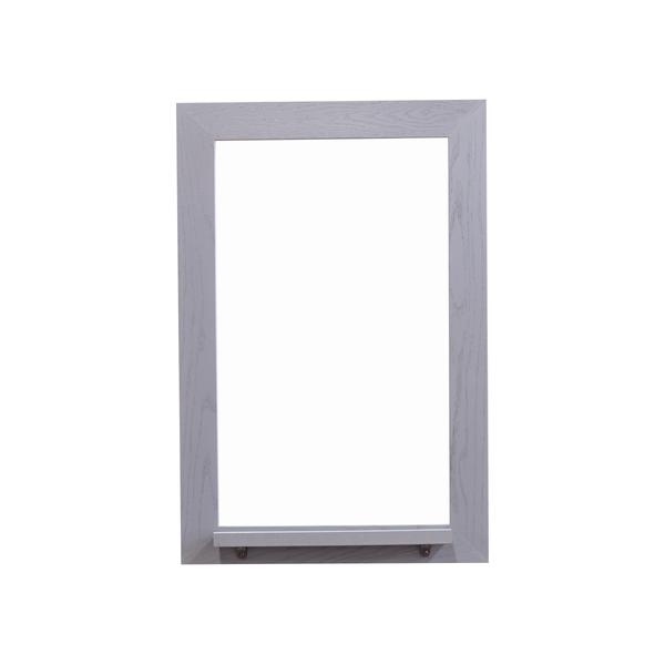 Smoked Gray Wood Frame | Spring Street | Ceramic Steel Whiteboard | Tray