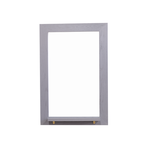 Smoked Gray Wood Frame | Spring Street | Ceramic Steel Whiteboard | Tray