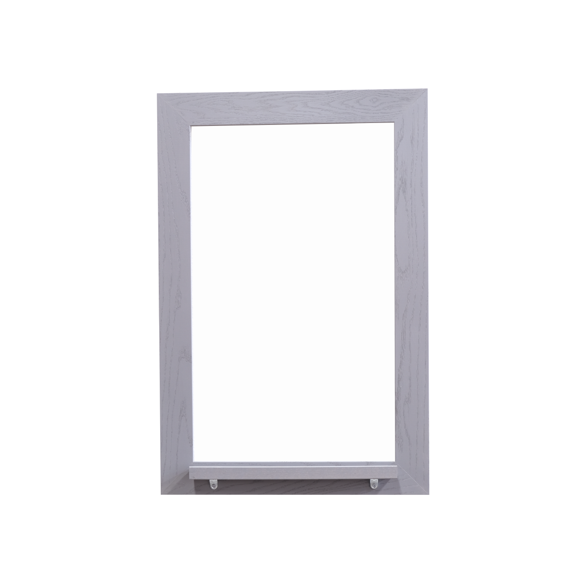 Smoked Gray Wood Frame | Spring Street | Ceramic Steel Whiteboard | Tray