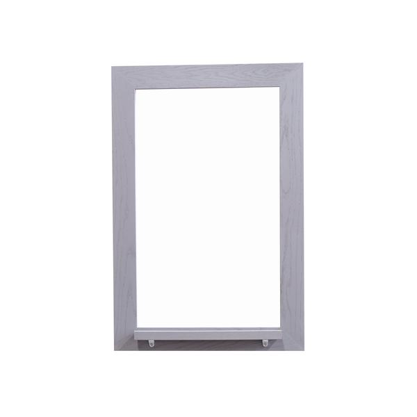 Smoked Gray Wood Frame | Spring Street | Ceramic Steel Whiteboard | Tray