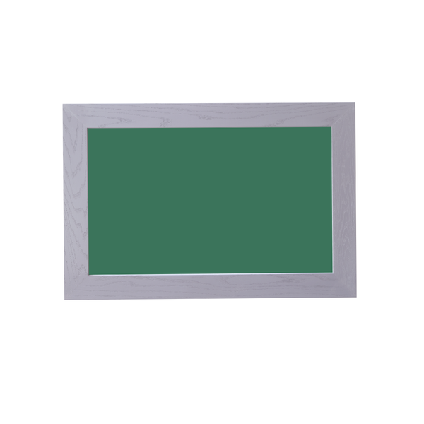 Smoked Gray Wood Frame | Spring Street | Green Lam-Rite Chalkboard | Without Tray