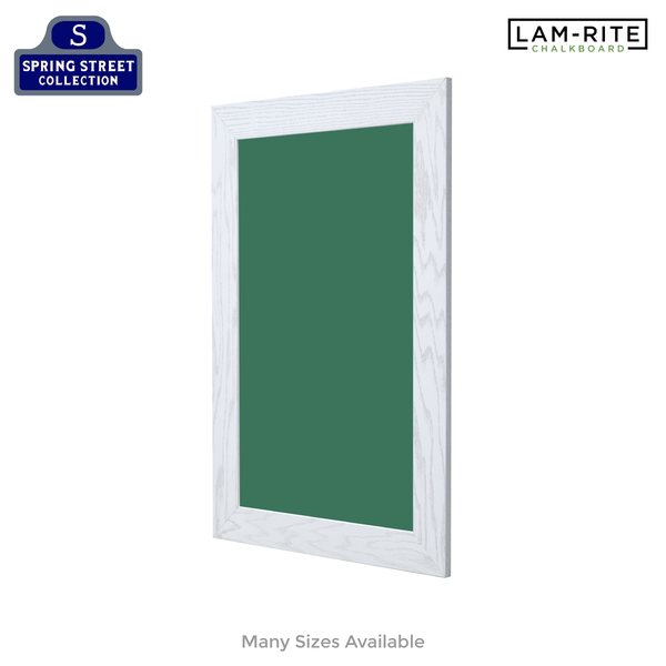 White Oak Wood Frame | Spring Street | Green Lam-Rite Chalkboard | Without Tray