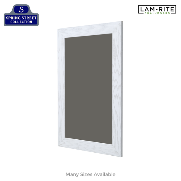 White Oak Wood Frame | Spring Street | Slate Gray Lam-Rite Chalkboard | Without Tray