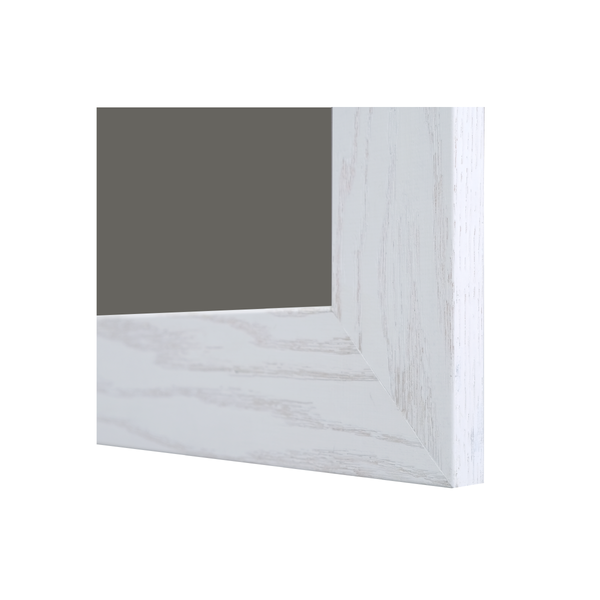 White Oak Wood Frame | Spring Street | Slate Gray Ceramic Steel Chalkboard | Without Tray