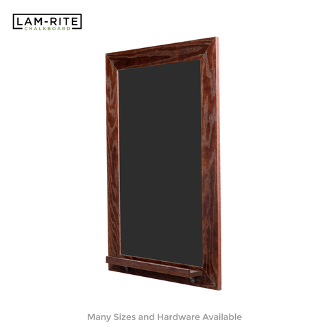 Dark Walnut Wood Frame | Spring Street | Black Lam-Rite Chalkboard | Tray