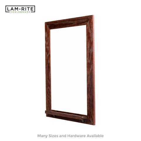 Dark Walnut Wood Frame | Spring Street | Lam-Rite Whiteboard | Tray