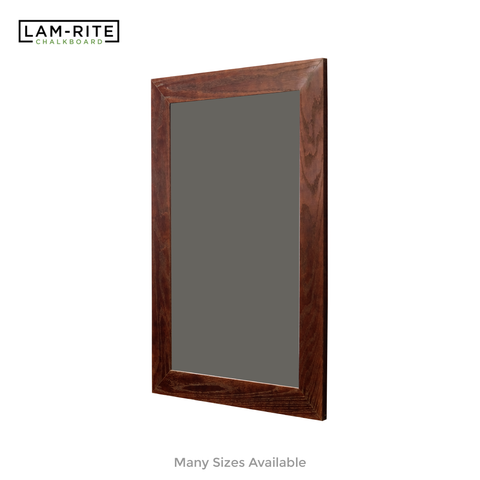 Dark Walnut Wood Frame | Spring Street | Slate Gray Lam-Rite Chalkboard | Without Tray