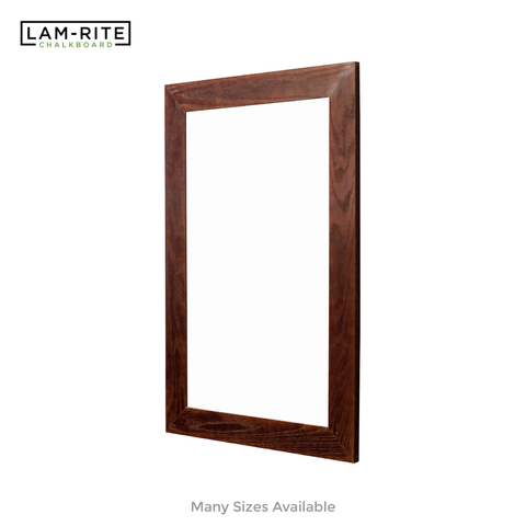 Dark Walnut Wood Frame | Spring Street | Lam-Rite Whiteboard | Without Tray