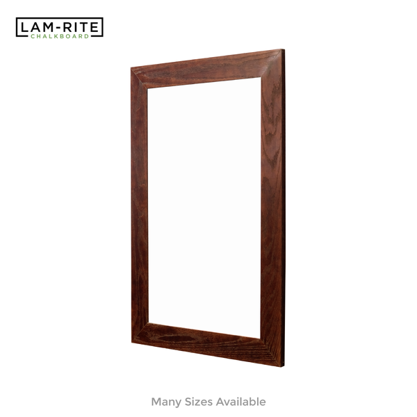 Dark Walnut Wood Frame | Spring Street | Lam-Rite Whiteboard | Without Tray