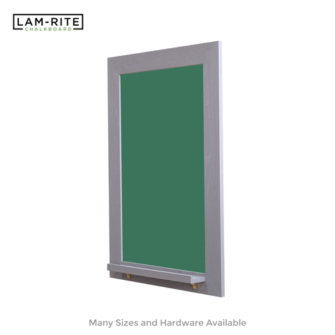 Smoked Gray Wood Frame | Spring Street | Green Lam-Rite Chalkboard | Tray