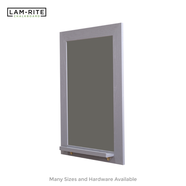 Smoked Gray Wood Frame | Spring Street | Slate Gray Lam-Rite Chalkboard | Tray