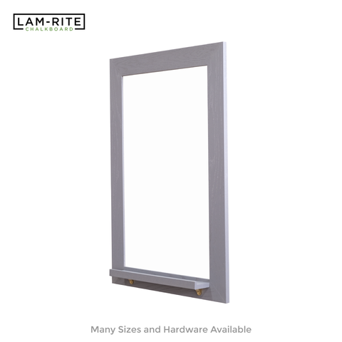 Smoked Gray Wood Frame | Spring Street | Lam-Rite Whiteboard | Tray