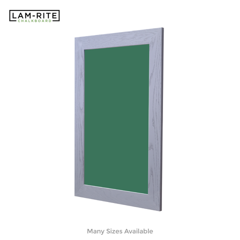 Smoked Gray Wood Frame | Spring Street | Green Lam-Rite Chalkboard | Without Tray