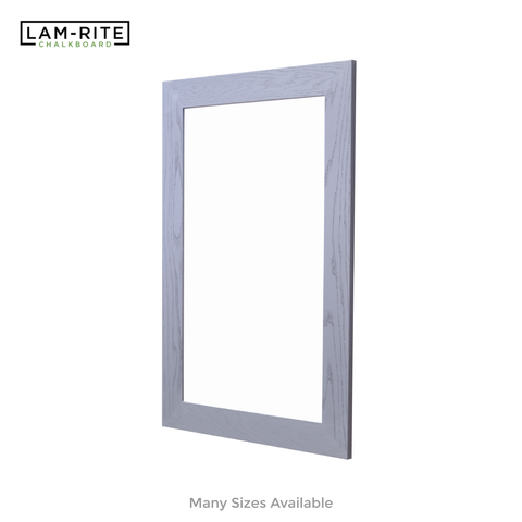 Smoked Gray Wood Frame | Spring Street | Lam-Rite Whiteboard | Without Tray