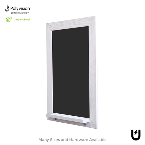 White Oak Wood Frame | Spring Street | Black Ceramic Steel Chalkboard | Tray