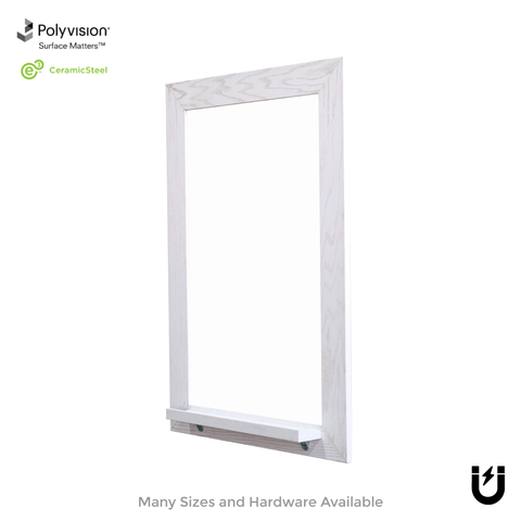 White Oak Wood Frame | Spring Street | Ceramic Steel Whiteboard | Tray
