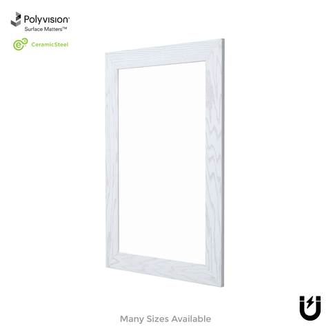 White Oak Wood Frame | Spring Street | Ceramic Steel Whiteboard | Without Tray