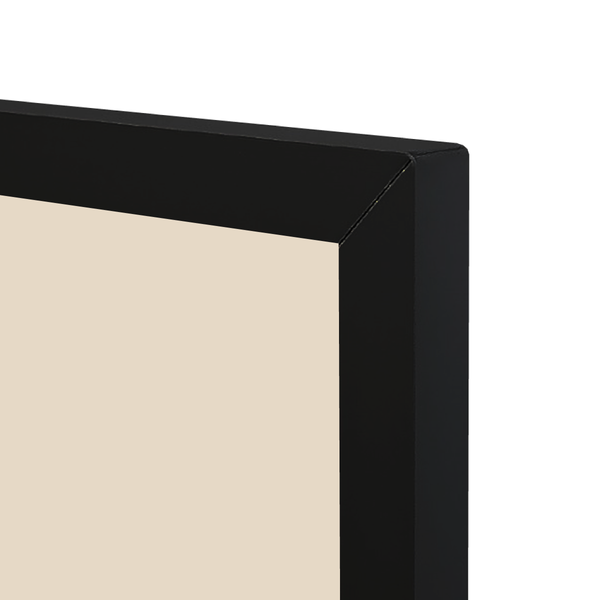Ebony Aluminum Frame | Almond | Landscape Color-Rite Magnetic Whiteboard
