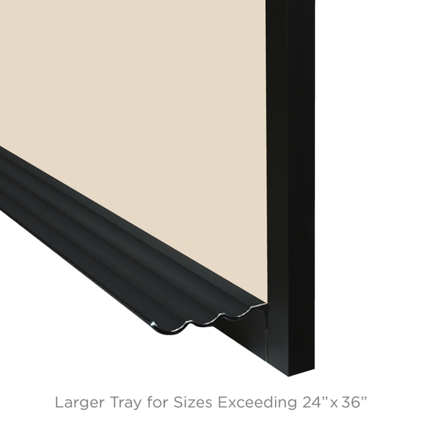 Ebony Aluminum Frame | Almond | Landscape Color-Rite Magnetic Whiteboard
