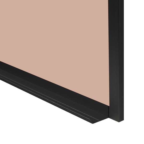 Ebony Aluminum Frame | Blush | Landscape Color-Rite Magnetic Whiteboard