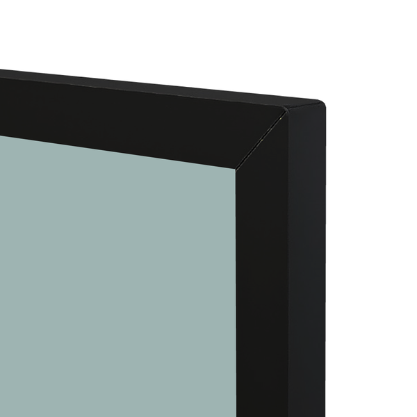Ebony Aluminum Frame | Glacier | Landscape Color-Rite Magnetic Whiteboard