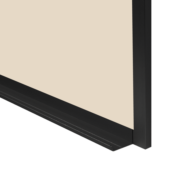 Ebony Aluminum Frame | Almond | Portrait Color-Rite Magnetic Whiteboard