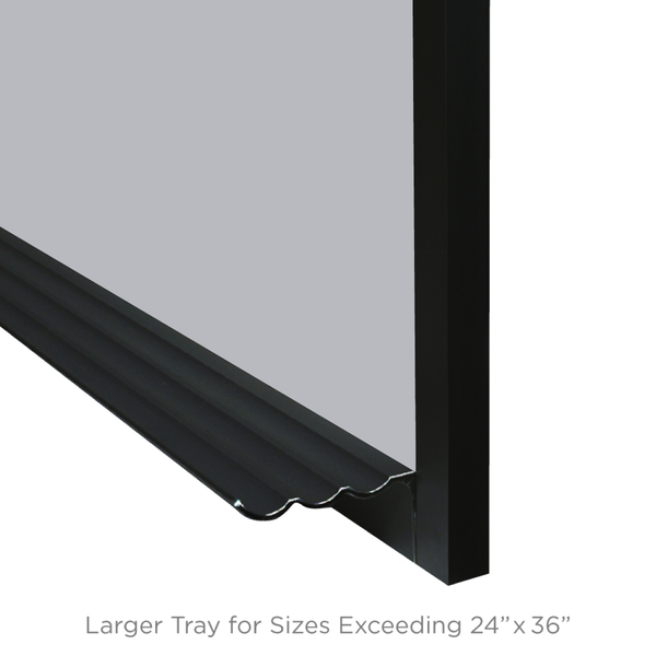 Ebony Aluminum Frame | Rain | Portrait Ceramic Steel Color-Rite Whiteboard