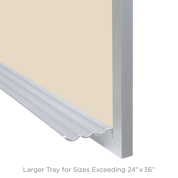 Satin Aluminum Frame | Almond | Landscape Color-Rite Magnetic Whiteboard