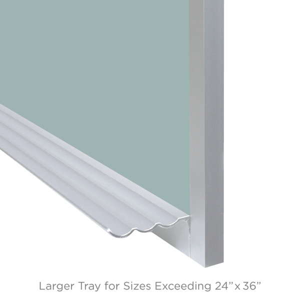 Satin Aluminum Frame | Glacier | Landscape Color-Rite Magnetic Whiteboard