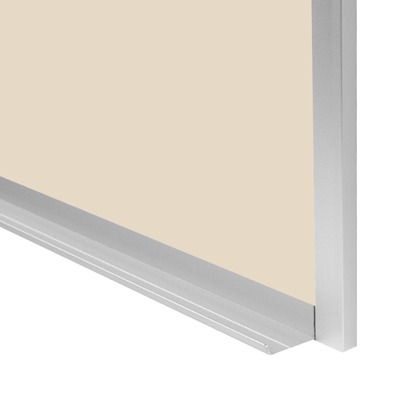 Satin Aluminum Frame | Almond | Portrait Color-Rite Magnetic Whiteboard