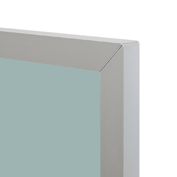 Satin Aluminum Frame | Glacier | Portrait Ceramic Steel Color-Rite Whiteboard
