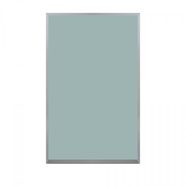 Satin Aluminum Frame | Glacier | Portrait Ceramic Steel Color-Rite Whiteboard