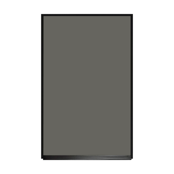 Ebony Aluminum Frame | Portrait Slate Gray Ceramic Steel Chalkboard