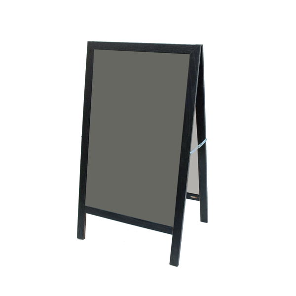 Ebony Oak A-Frame | Slate Gray Ceramic Steel Chalkboard