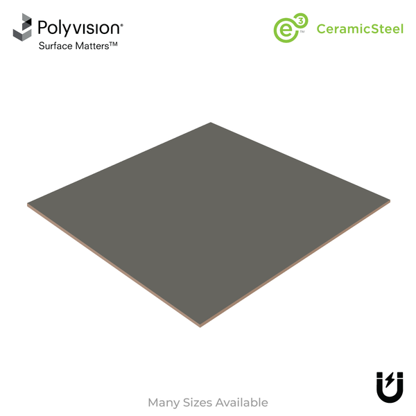 Unframed Panel | Ceramic Steel Slate Gray Chalkboard