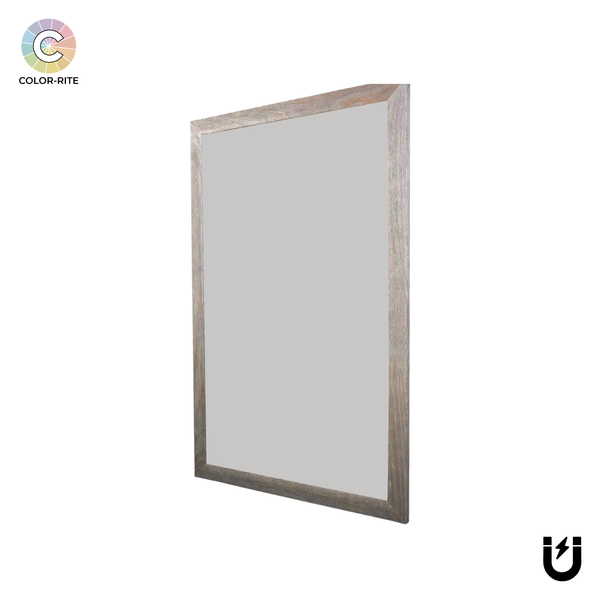 Barnwood Wood Frame | Silver Star | Portrait Color-Rite Magnetic Whiteboard