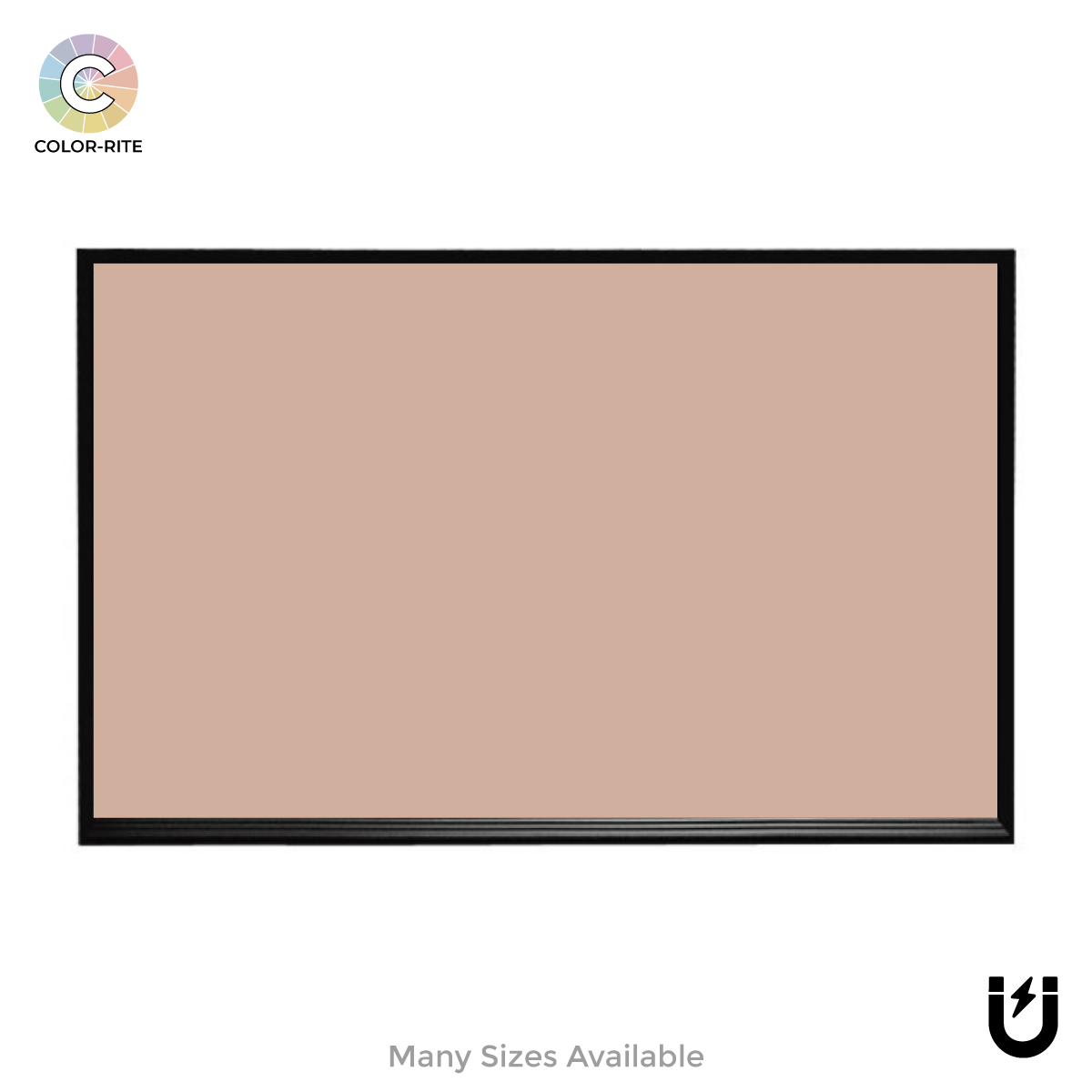 Ebony Aluminum Frame Blush Landscape ColorRite Whiteboar