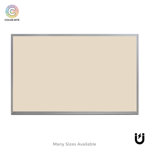Satin Aluminum Frame | Almond | Landscape Color-Rite Magnetic Whiteboard