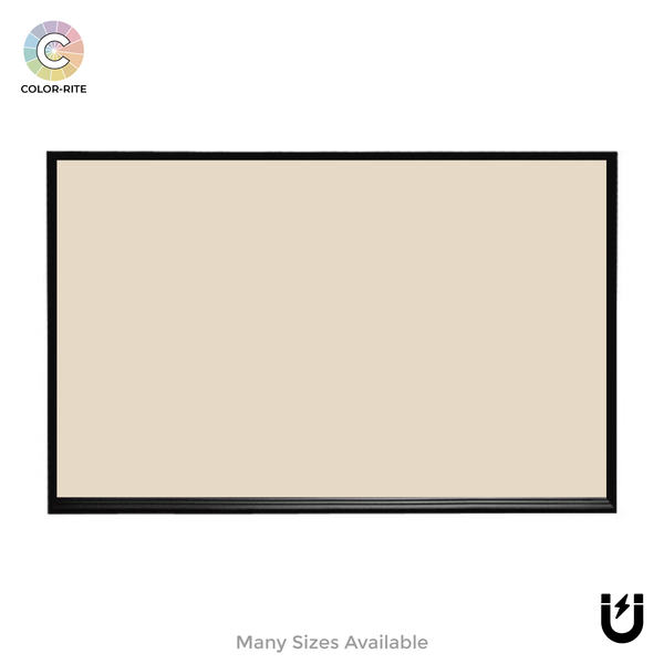 Ebony Aluminum Frame | Almond | Landscape Color-Rite Magnetic Whiteboard