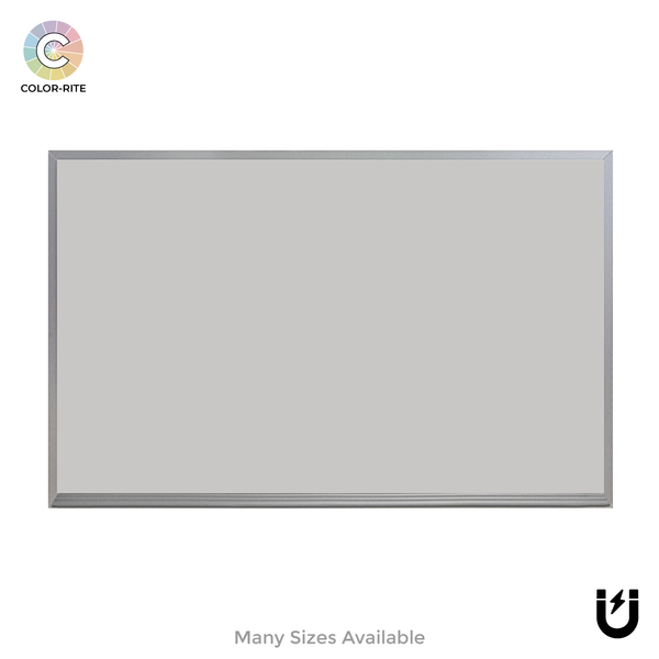 Satin Aluminum Frame | Silver Star | Landscape Color-Rite Magnetic Whiteboard