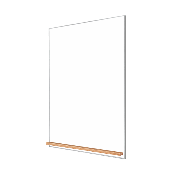 The Satin Minimalist Wood | Portrait Ceramic Steel Whiteboard