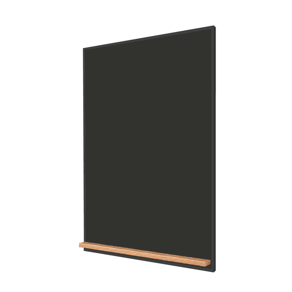 The Black Minimalist Wood | Portrait Black Ceramic Steel Chalkboard