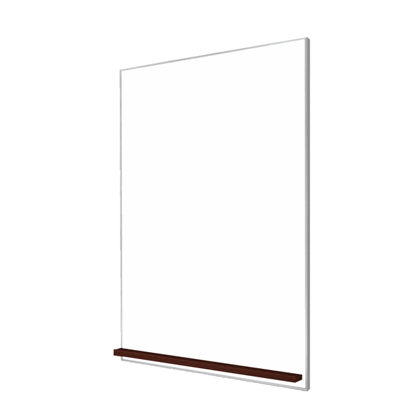 The Satin Minimalist Wood | Portrait Ceramic Steel Whiteboard