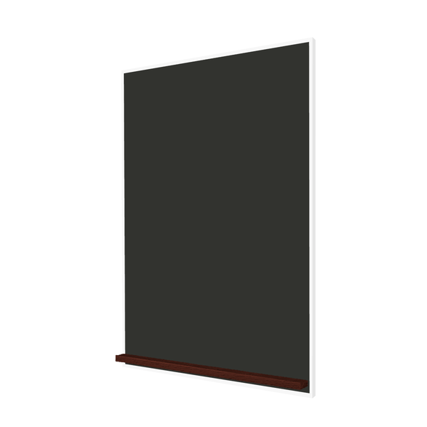 The White Minimalist Wood | Portrait Black Ceramic Steel Chalkboard