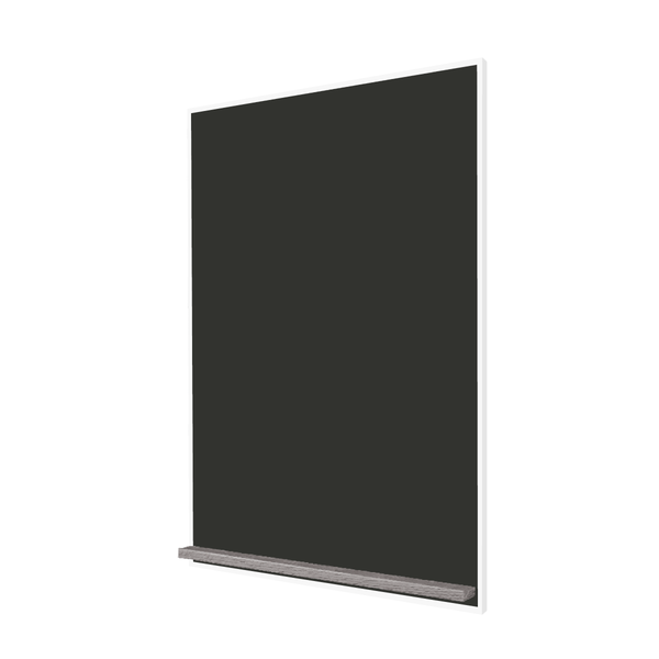 The White Minimalist Wood | Portrait Black Ceramic Steel Chalkboard