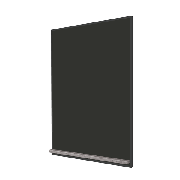 The Black Minimalist Wood | Portrait Black Ceramic Steel Chalkboard