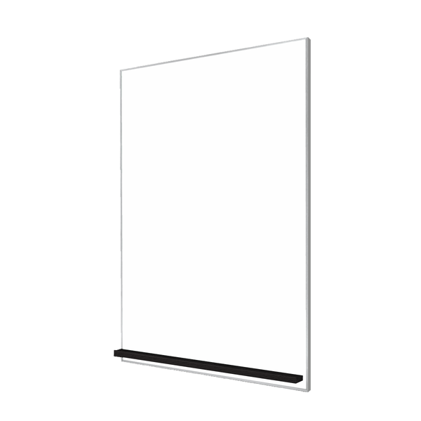 The Satin Minimalist Wood | Portrait Ceramic Steel Whiteboard