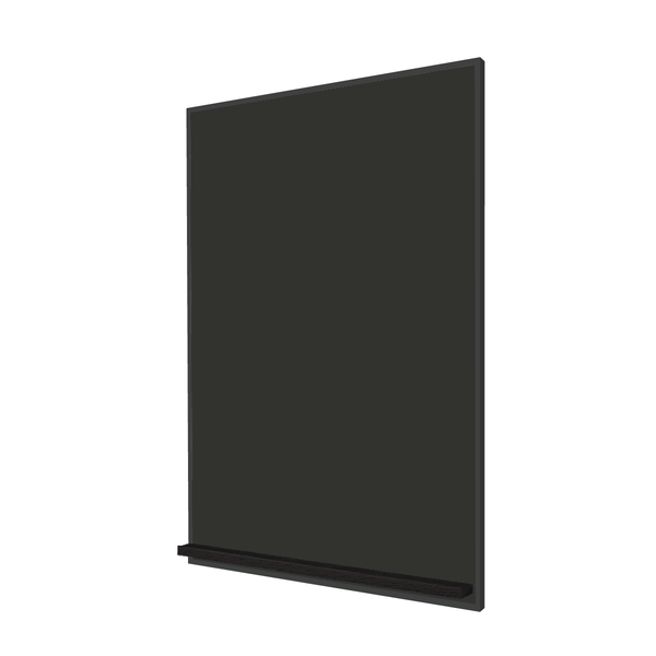 The Black Minimalist Wood | Portrait Black Ceramic Steel Chalkboard